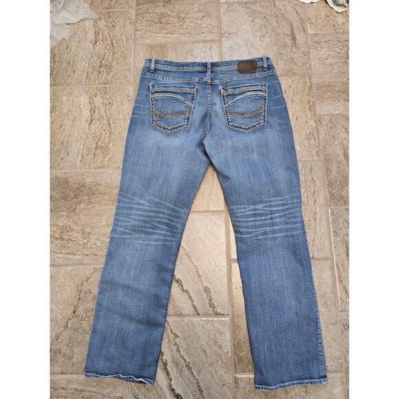 BKE Men's Tyler Straight Leg Blue Jeans Size 40L ABC23025 Stretchy - Picture 4 of 6